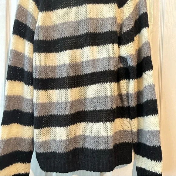 New Zara $139 Steven Meisel Striped Oversized Alpaca Blend Sweater 6693/350 XS M - Picture 8 of 10